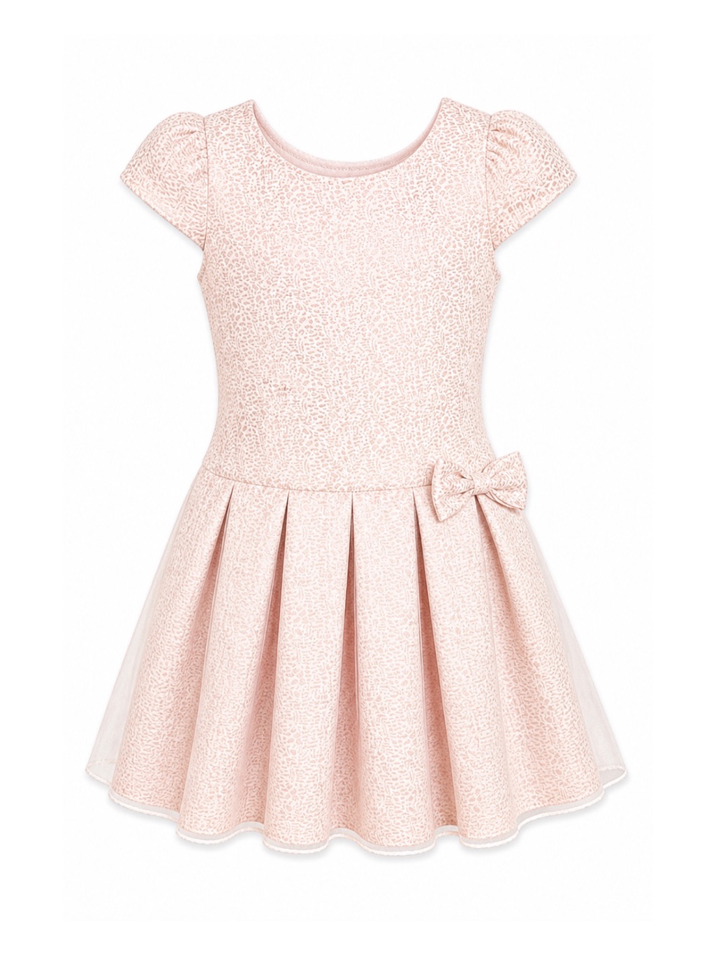 Petite Adele Pink Sharon Pleated Cap Sleeve Flower Girl Bridesmaid Dress 11/12